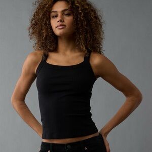 AE daily fave tank NWOT Med black